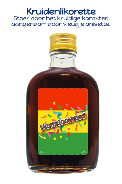 Drankflesje Vastelaovend Kruidenlikorette