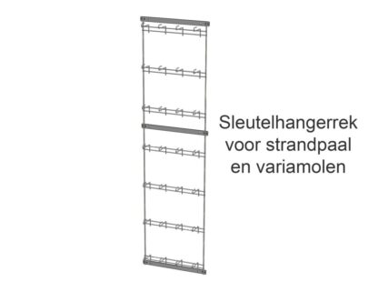 Rek sleutelhangers zwart