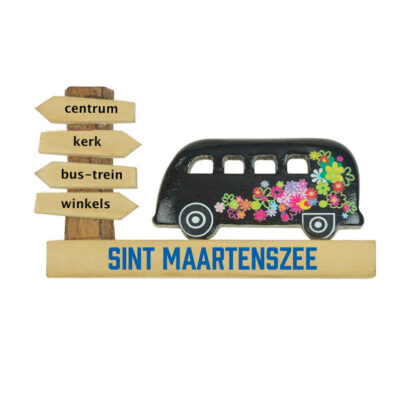 Magneet hout VW bus St. Maartenszee (3404829&)