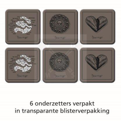 Set 6 onderzetters Bruinisse