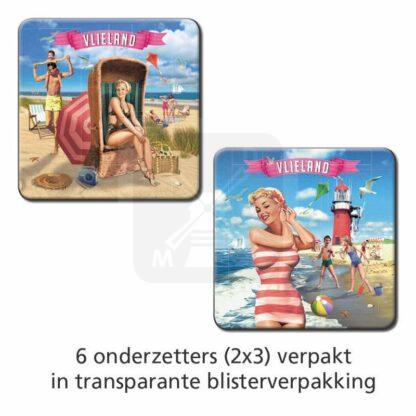 Set 6 onderzetters nost. Vlieland